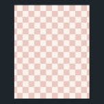 Karo Pale Beige Checked Pattern Checkerboard Poster<br><div class="desc">Schachbrett - Cremeweiß und blassbeige Schachbrett.</div>