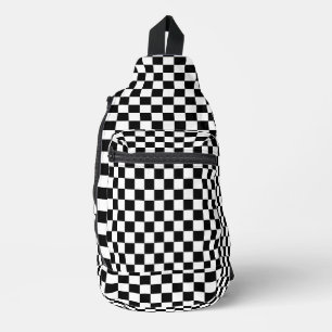 Karo Pattern Crossbody Bag