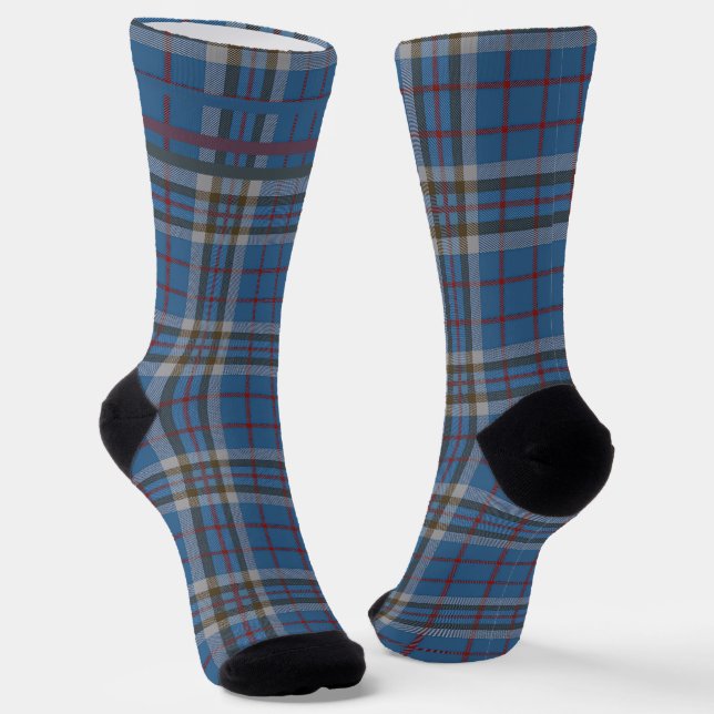 Karo-Rot-Tartan Thompson Socken (Gewinkelt)