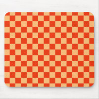 Karo Rot und Pfirsichfarben Checkered Checkerboard