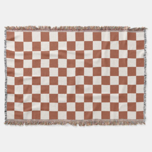 Karo Rust Checked Terracotta Checkerboard Decke