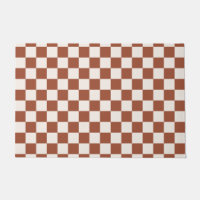 Karo Rust Checked Terracotta Checkerboard
