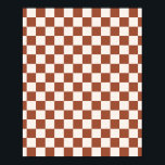 Karo Rust Checked Terracotta Checkerboard Poster<br><div class="desc">Schachbrett - Erdtöne Terrakotta Schachbrett.</div>