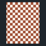 Karo Rust Checked Terracotta Checkerboard Poster<br><div class="desc">Schachbrett - Erdtöne Terrakotta Schachbrett.</div>