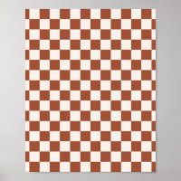 Karo Rust Checked Terracotta Checkerboard