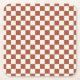 Karo Rust Checked Terracotta Checkerboard Rechteckiger Pappuntersetzer (Vorderseite)