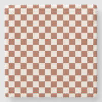 Karo Rust Checked Terracotta Checkerboard