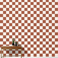 Karo Rust Checked Terracotta Checkerboard