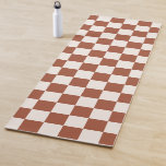 Karo Rust Checked Terracotta Checkerboard Yogamatte<br><div class="desc">Schachbrett - Erdtöne Terrakotta Schachbrett.</div>