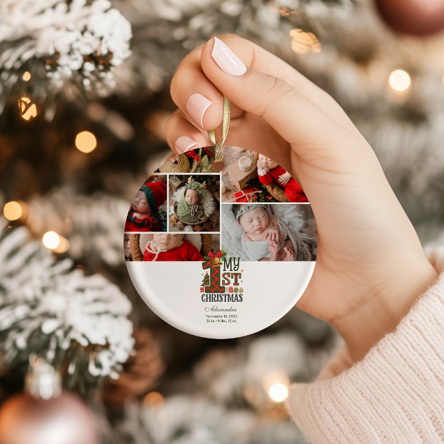 Karo-Rustikal  Erstes Weihnachten Ornament (Von Creator hochgeladen)