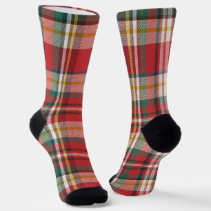 Karo-Rustikal-Moderne Brautjungfern passende rote Socken