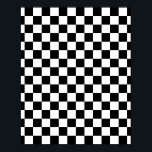 Karo Schwarz-weiß Checked Patches Poster<br><div class="desc">Prüfmuster - Schwarzweiß-Schachbrett.</div>