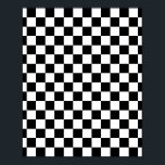 Karo Schwarz-weiß Checked Patches Poster<br><div class="desc">Prüfmuster - Schwarzweiß-Schachbrett.</div>