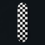 Karo Schwarz-weiß Checked Patches Skateboard<br><div class="desc">Prüfmuster - Schwarzweiß-Schachbrett.</div>