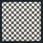 Karo Schwarz-weiß Checked Patches Steinuntersetzer<br><div class="desc">Prüfmuster - Schwarzweiß-Schachbrett.</div>
