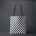 Karo Schwarz-weiß Checked Patches Tasche<br><div class="desc">Prüfmuster - Schwarzweiß-Schachbrett.</div>