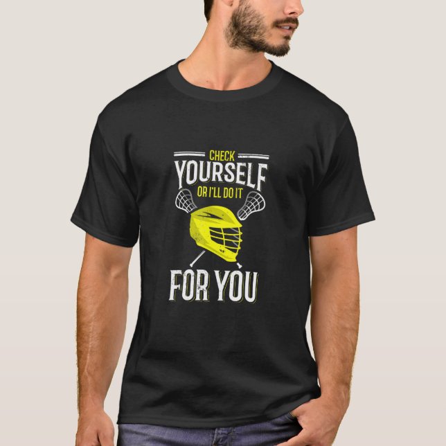 Karo selbst oder wird es für Sie tun Lacrosse T-Shirt (Vorderseite)