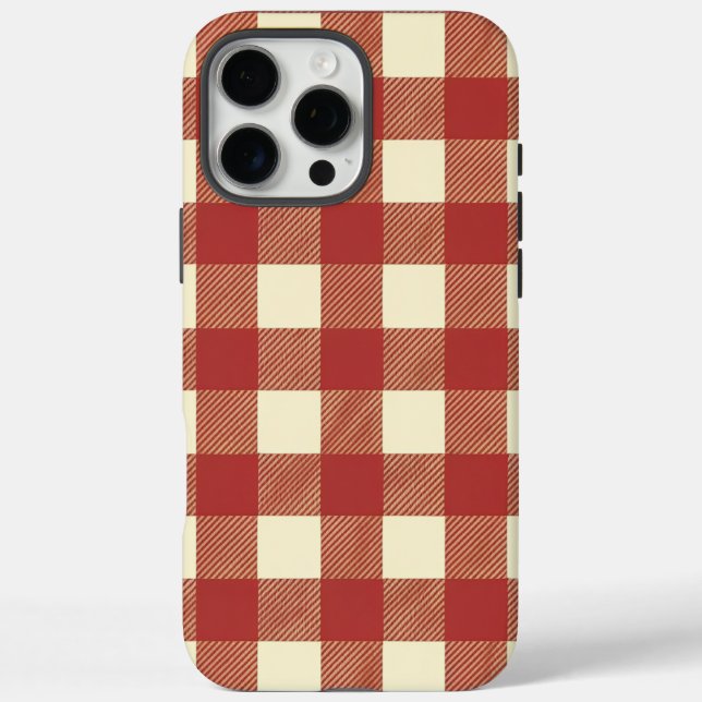 "Karo Sie selbst: Der klassische Western Gingham"  iPhone 16 Pro Max Hülle (Rückseite)
