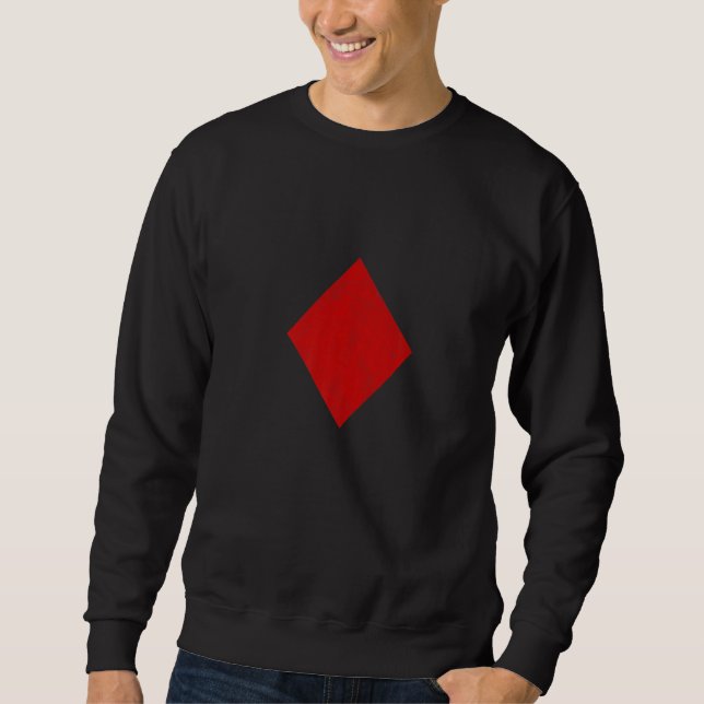 Karo-Spielkarte Sweatshirt (Vorderseite)