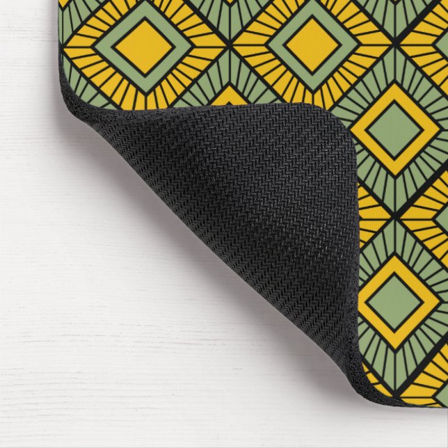 Karo-Streifen - grün Mousepad (Ecke)