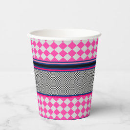 Karo Streifen Kite Mixed Muster Design Pappbecher