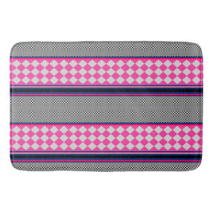 Karo Stripes Harlequin Mixed Pattern Design Badematte