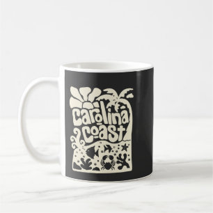 Karolina-Küstenstrand Vintage Retro Palmenbaum Oze Kaffeetasse