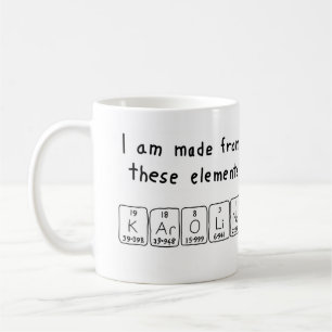 Karolina Namen-Tasse periodischer Tabelle Kaffeetasse