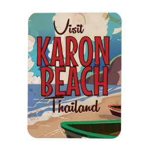 Karon Beach thailand Vintage Reiseplakat Magnet