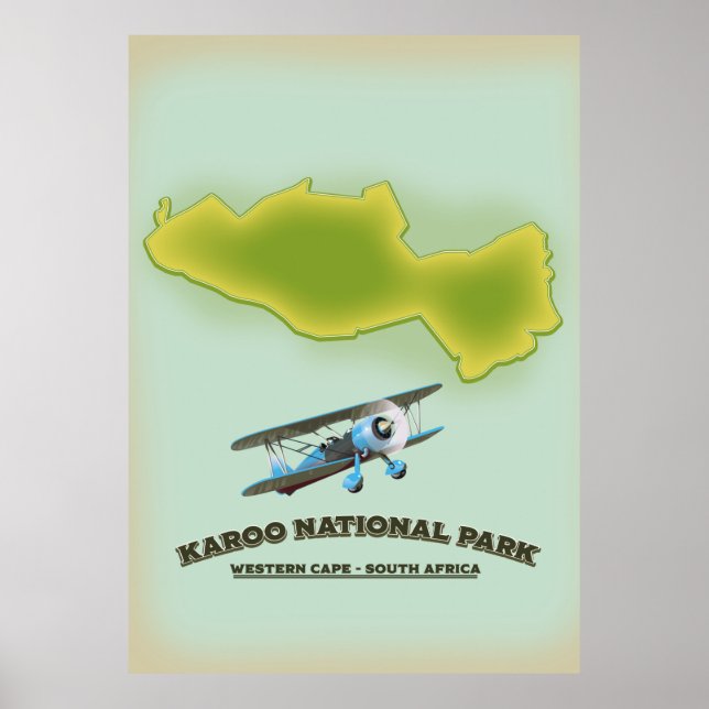 Karoo National Park Western Cape Südafrika Karte Poster (Vorne)