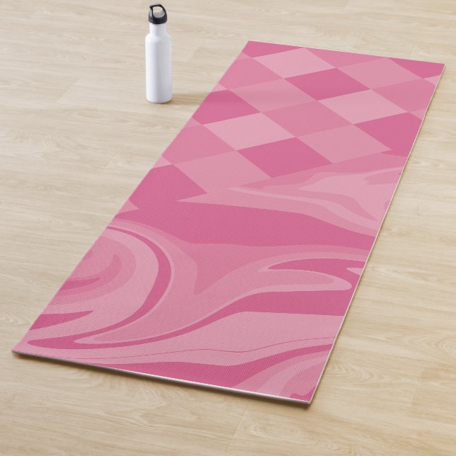 Karos und Wirbel - rosa Yogamatte (Beispiel)