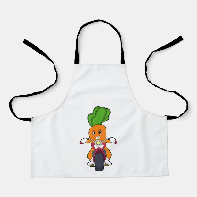 Karotte als Fahrrad mit Motorrad.PNG Schürze (Vorderseite)