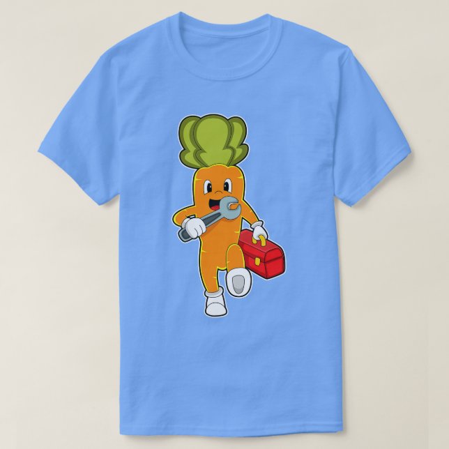 Karotte als Mechanik mit Toolbox T-Shirt (Design vorne)
