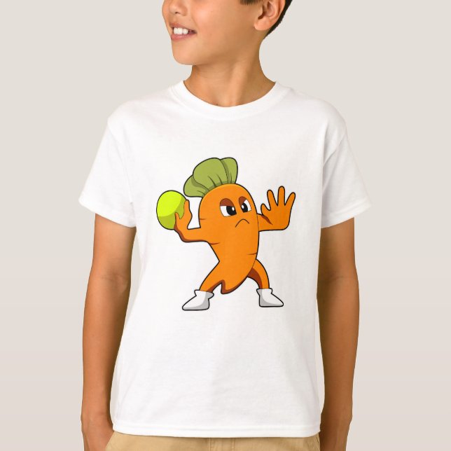 Karotte beim Handballspieler mit Handball T-Shirt (Vorderseite)