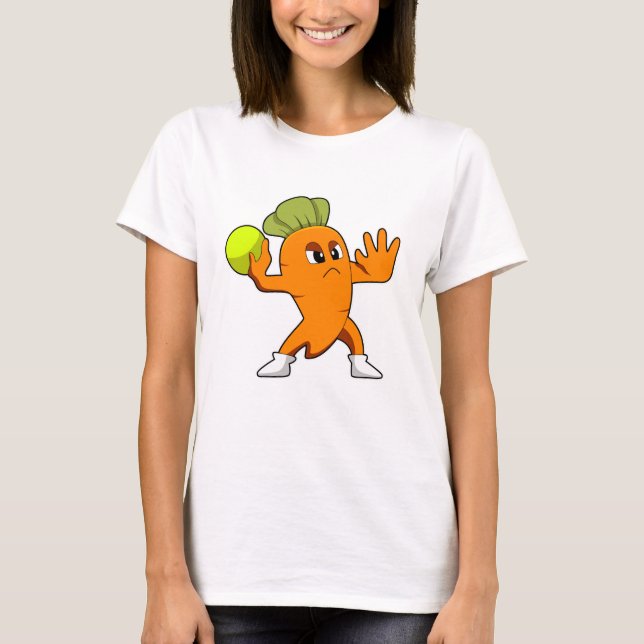 Karotte beim Handballspieler mit Handball T-Shirt (Vorderseite)
