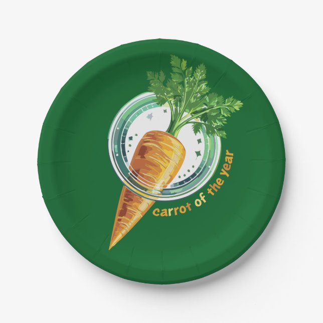 🥕 Karotte des Jahres Pappteller (Vorderseite)
