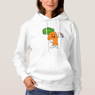 Karotte im Poker mit Poker-Karten Hoodie