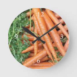 Karotte runde wanduhr