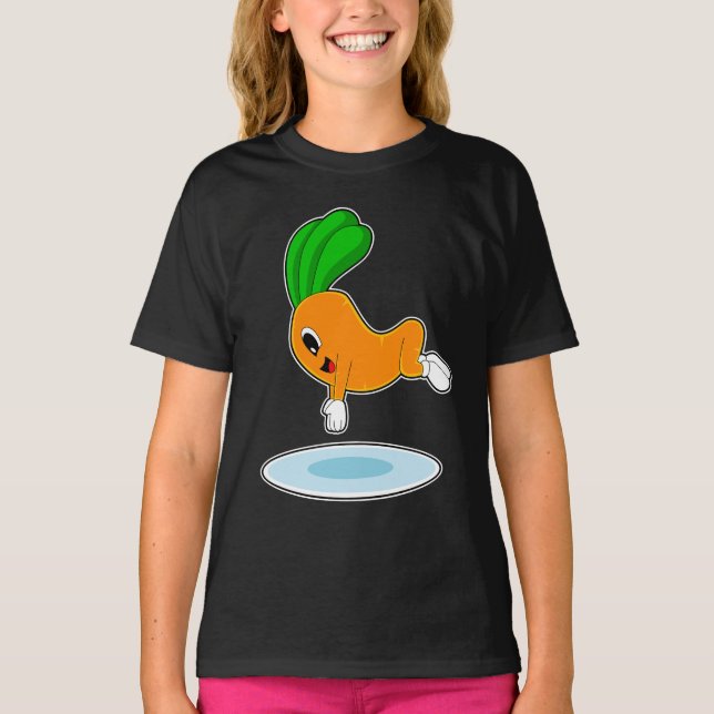 Karotte Schwimmen Wasserspringen T-Shirt (Vorderseite)
