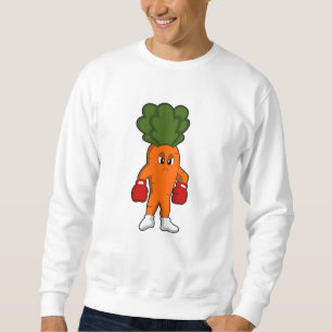 Karotten als Boxer mit Boxhandschuhen Sweatshirt
