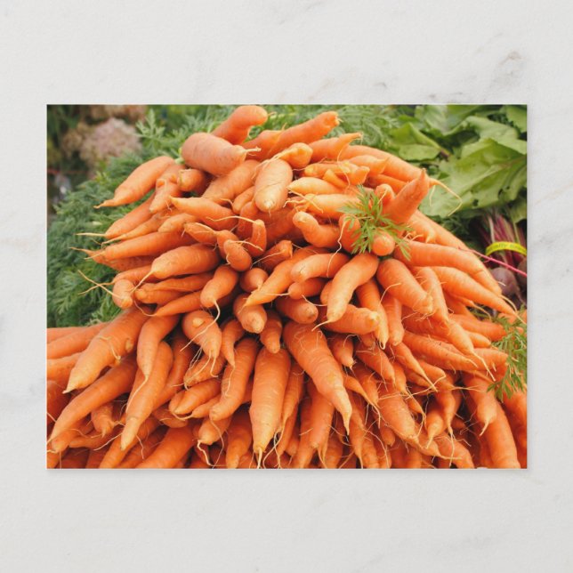 Karotten auf dem Markt für Bauern Postkarte (Vorderseite)