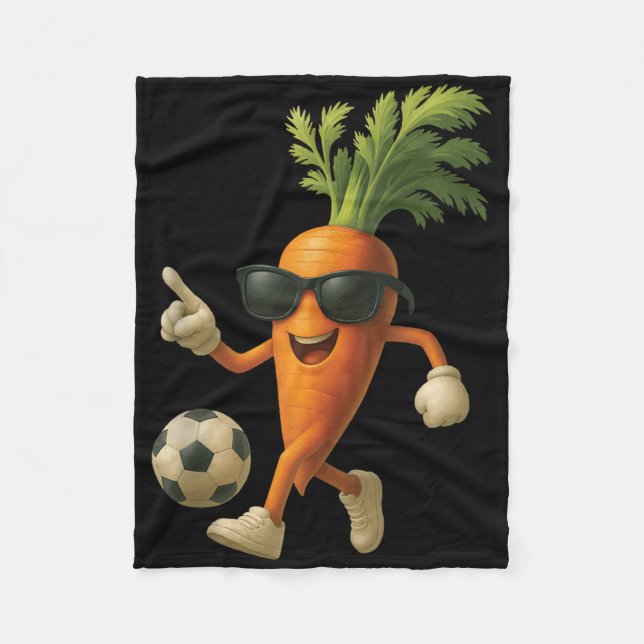 Karotten Fußball Tank Top  Fleecedecke (Vorderseite)