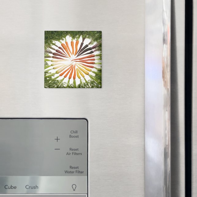 Karotten Gemüse farbenfrohe Regenbogen Muster Gart Magnet (In Situ (Kühlschrank))