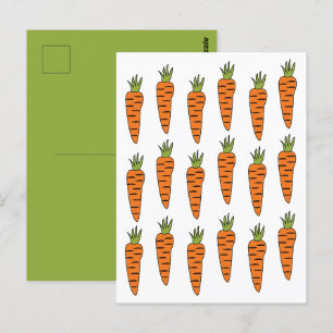 Karotten Gemüse Veggie Postkarte