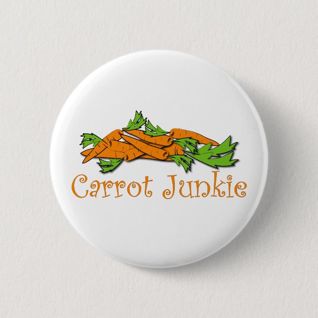 Karotten-Junkie Button (Vorderseite)