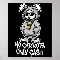 Karotten nur Bargeld lustiger Osterhase Gangster M