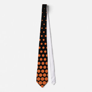 Karotten-orange Tupfen-modernes Schwarzes Krawatte