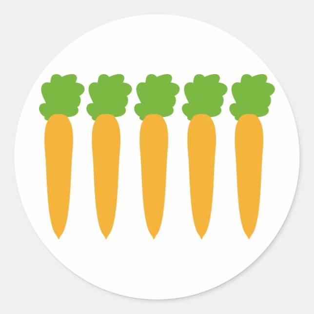Karotten Runder Aufkleber (Vorderseite)