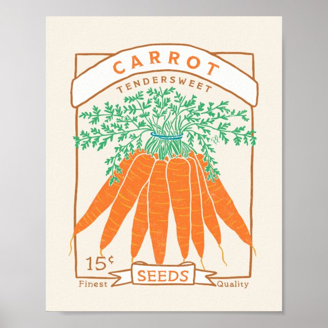 Karotten-Saatgut-Paket Poster  (Vorne)