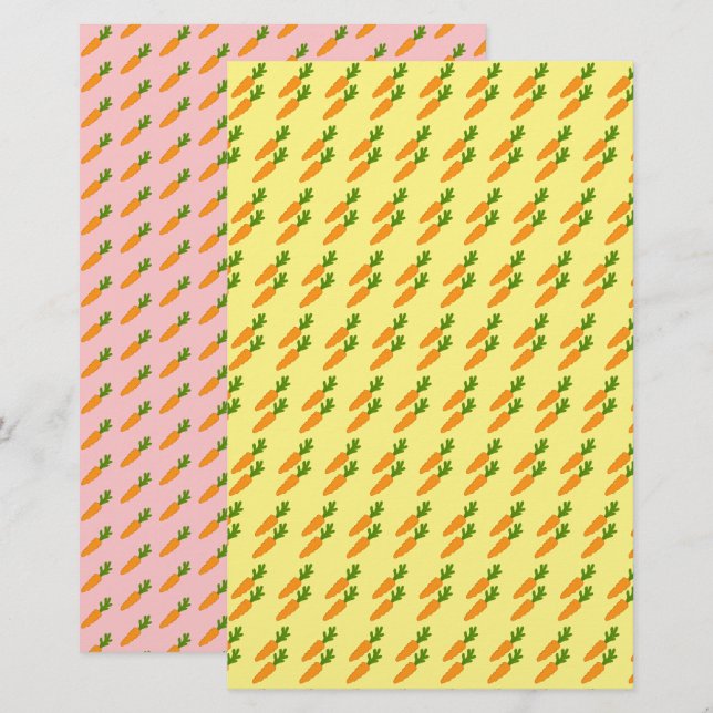Karottenkost kulinarisches Scrapbook Paper (Vorne/Hinten)
